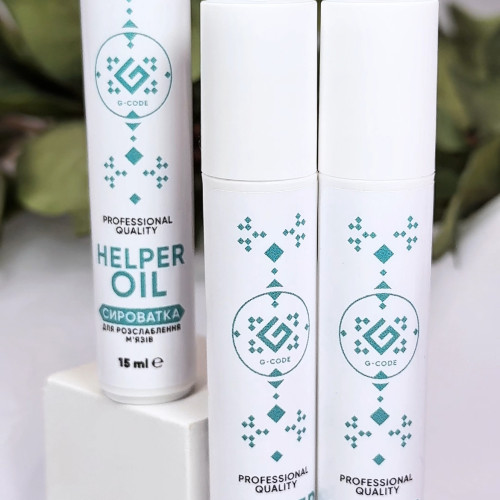 Helper Oil G-Code — професійна сироватка для розслаблення м’язів шиї, плечей і зап’ясть (15 мл)